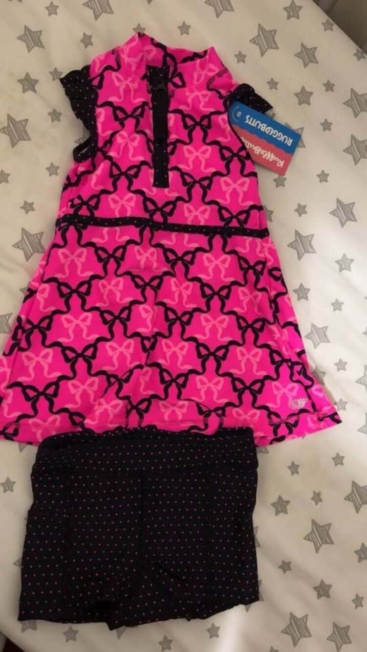 RuffleButts Toddler Swim Dress Set NWT